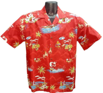 Red Island Christmas Santa Shirt by Pacific Legend